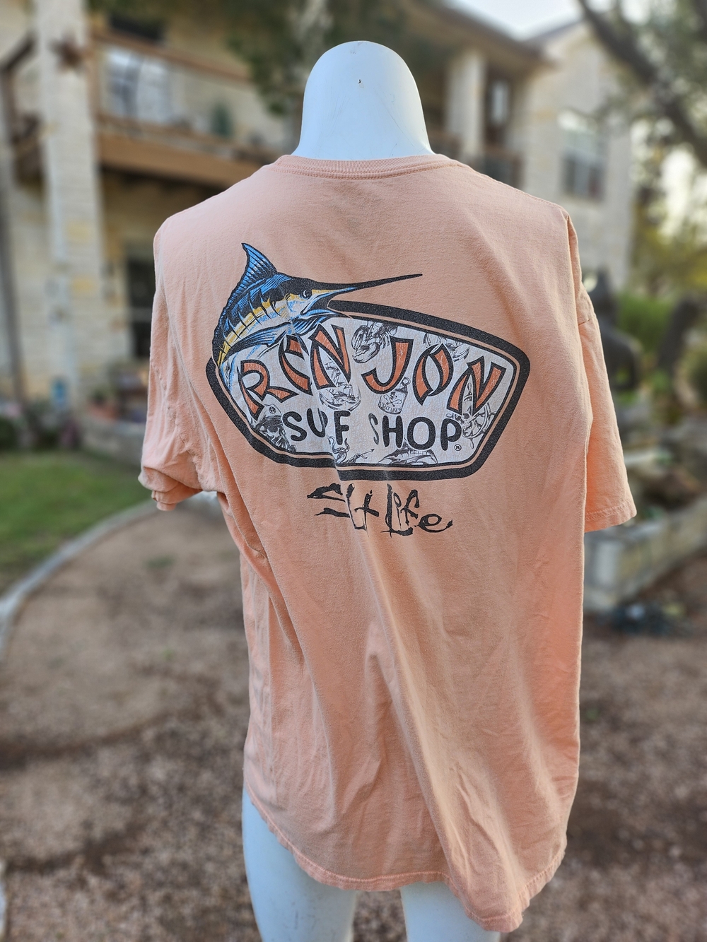 Ron Jon Surf Shop Salt Life, Men’s Pale Orange Graphic T-Shirt 2XL
